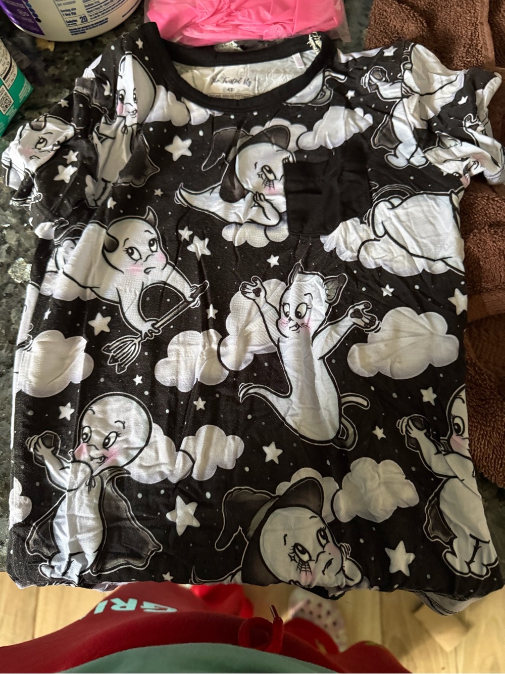casper Ghost Print Pocket Tee